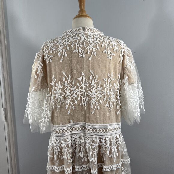 Ivy City Co. Cream Lace Midi Dress - Picture 9 of 15